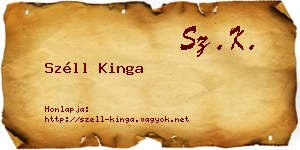 Széll Kinga névjegykártya
